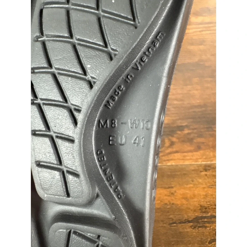 OOFOS OOahh Black Recovery Slide Sandals Mens 8 Womens 10 EU 41 Comfort Shoes